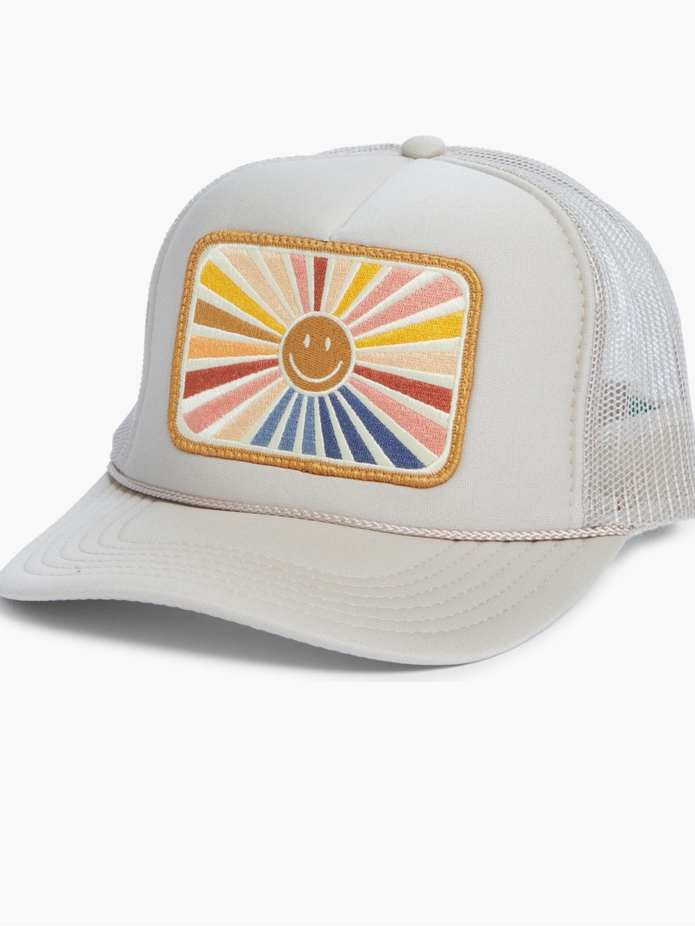 friday feelin sunray smile patch trucker hat